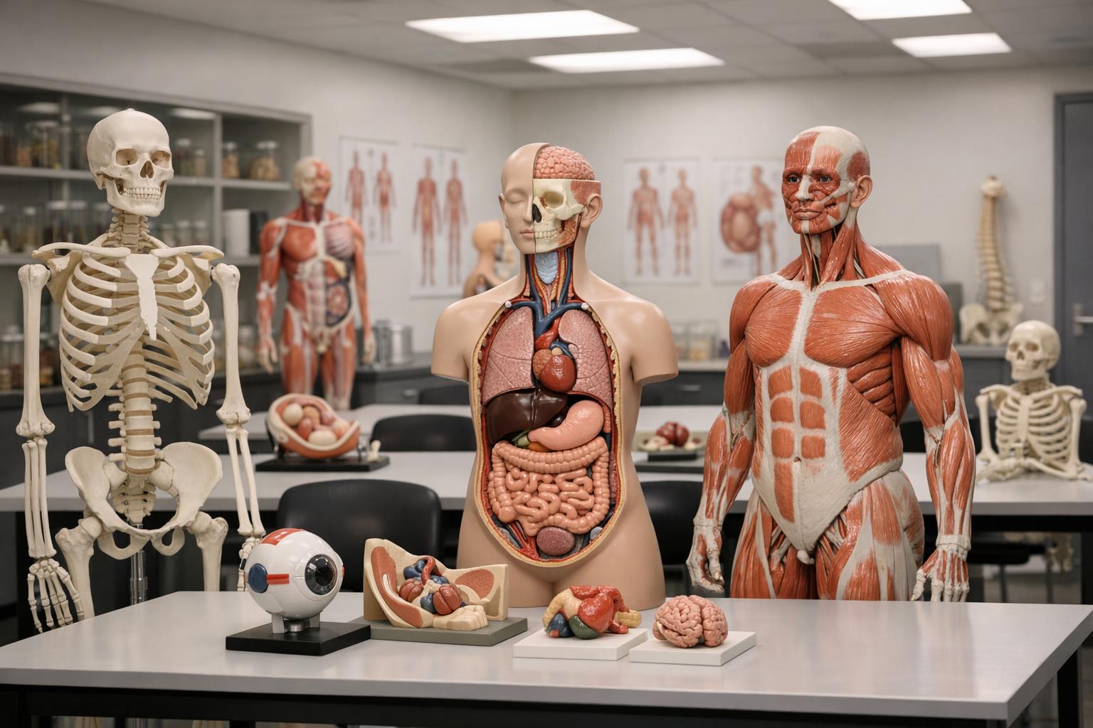 zdjęcie sali z modelami anatomicznymi